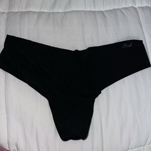 PINK Black Thong